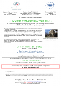 Bulletin de participation et paiement 6 octobre 2014