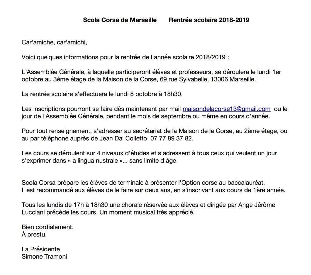 Rentrée scola corsa 2018_2019